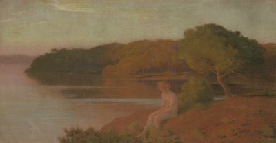 Bather by the Water by Marie Auguste Emile Rene Menard
